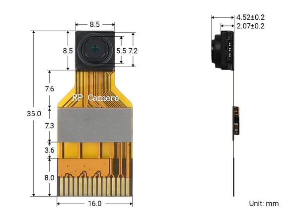 FPC 5MP Mini -kameramoduuli Raspberry Pi:lle