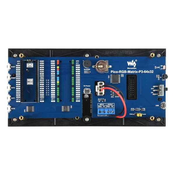 Digitalt RGB-ur 64×32 præcis RTC til Raspberry Pi Pico