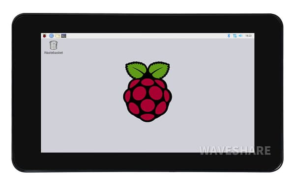 Kapacitiv 7-tums IPS-pekskärm för Raspberry Pi 1024x600 i skyddande fodral