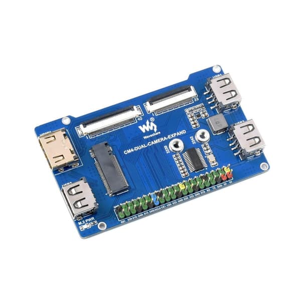 Binokulaarinen kameramoduuli Raspberry Pi CM4:lle ja liitäntälaajentimella