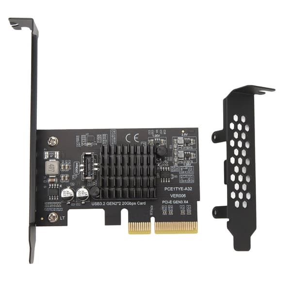 USB 3.2 Gen 2 Udvidelseskort, 20Gbps Dataoverførsel, Type C Forbindelse,Sort