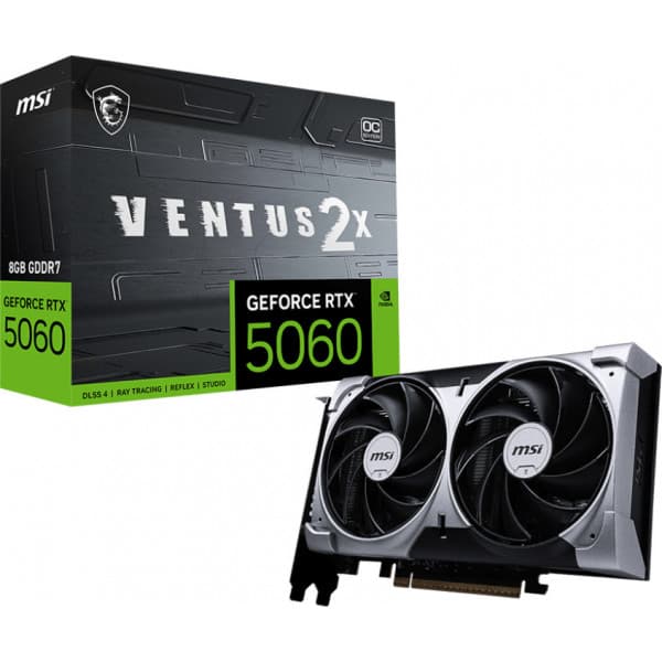 MSI GeForce RTX 5060 8G VENTUS 2X OC grafikkort Silver