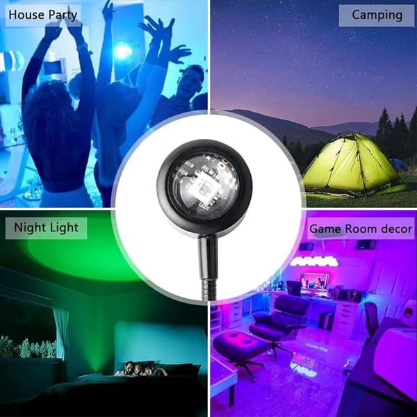 USB Skylight Projector Light Car Bedroom Ceiling Sunset Projector - 7 colors