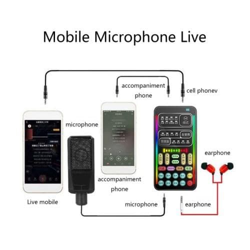 Voice Changer Lydkort Bluetooth Lydkort Live-Streaming