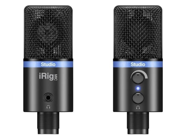 IK Multimedia IP-IRIG-MICSTDBLA-IN, Studiomikrofon, 133 dB, 44,1 kHz, Kabel, Svart, Blå, 1 styck