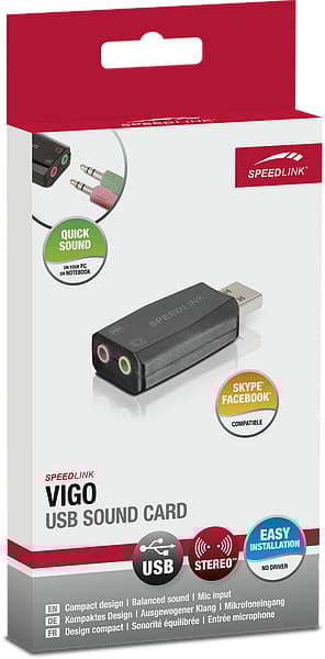 SPEEDLINK SL-8850-BK-01 VIGO - Lydkort - stereo - USB