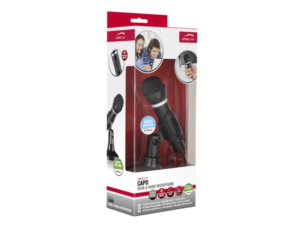 SPEEDLINK SL-8703-BK CAPO Desk & Hand Microphone - Mikrofon - svart