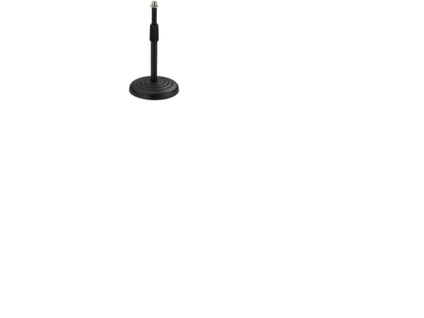 Monacor MS-22, Stasjonært mikrofonstativ, Rund base, Sort, Stål, Stål, 5/8"