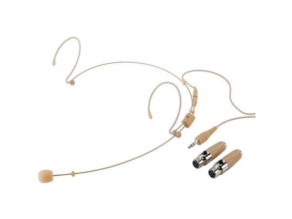Monacor HSE-152A/SK Headset Sangmikrofon Overførselstype:Bredbånd Inkl. læskærm Mini-XLR Bredbånd