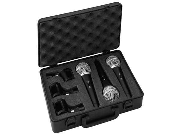 DM-3SET Dynamic microphone set, for vocals, incl. 3 microphones
