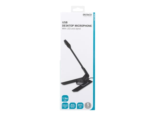 DELTACO MF-104 - Mikrofon - sort
