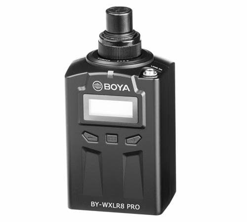 BOYA BY-WXLR8 Pro, Bodypack-sändare, 48 kanaler, 250 dBmW, OLED, Svart, 0,5%