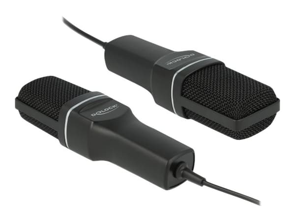 Delock USB Condenser Microphone Set for Podcasting, Gaming and Vocals - Mikrofon - USB - svart