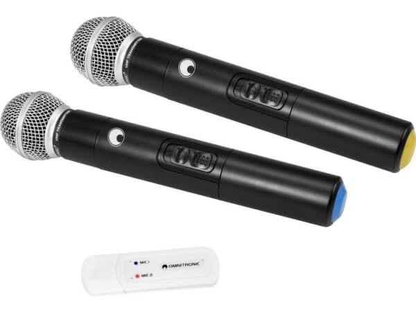Omnitronic UWM-2HH, Scene/opptreden, 0,863 - 0,865 Hz, 0,01%, 10 mW, Dynamisk, Trådløs