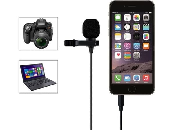 Mozos lavaliermikrofon med ringeklemme, 3,5 mm jack (LAVMIC1)