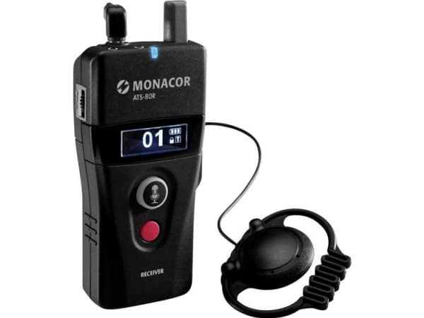 Monacor ATS-80R käsimikrofonivastaanotin Lähetystyyppi:Digitaalinen Sisältää kiinnittimen