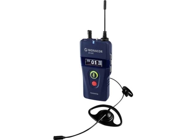 Monacor ATS-80T Handhållen mikrofonsändare Överföringstyp:Digital Inkl. klämma