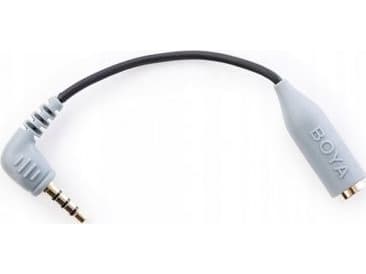BOYA BY-CIP2 - Päälaitteen sovitin - 4-napainen ministik uros stereo-minijakki naarasliittimeen