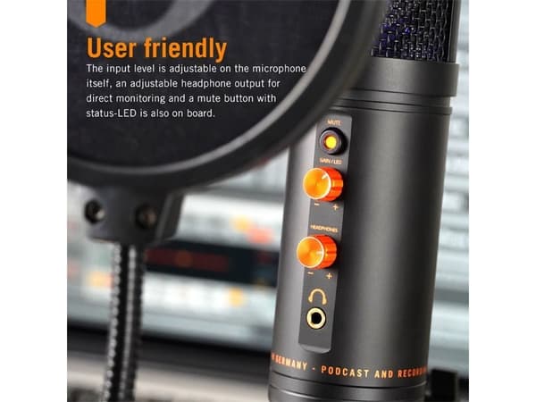 Monkey Banana Mikrofon Monkey Banana Mico schwarz USB Stumm-Taster