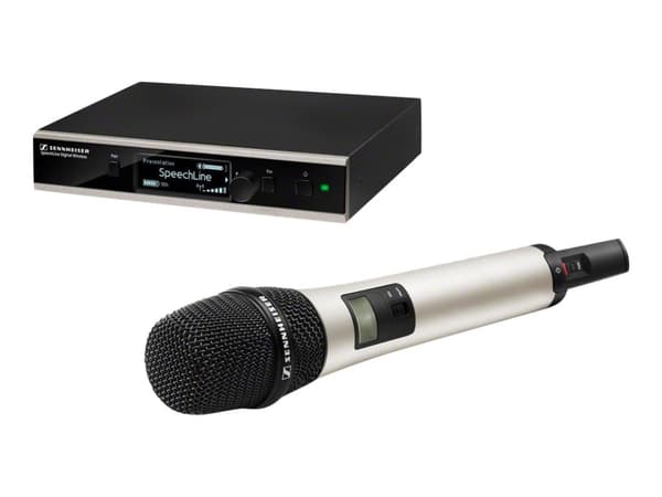 Sennheiser SL HANDHELD SET DW-3-EU R, Käsimikrofoni, Kondensaattorimikrofoni, Telineasennettava vastaanotin, Irroitettava, SMA, Sisäänrakennettu lähe