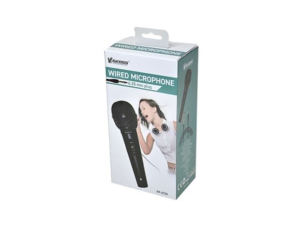 Vakoss AK-472K, Scene/opptreden, -55 dB, 80 - 15000 Hz, 600 O, Kardioide, Dynamisk