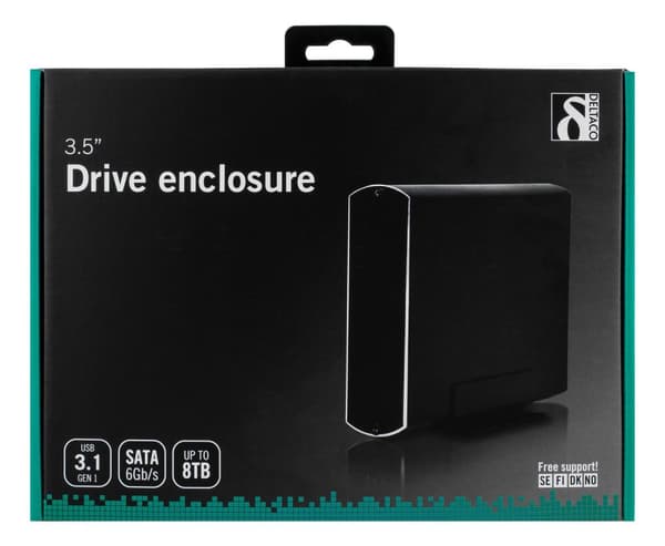 External cabinet for 1x 3.5" SATA 6 Gb/s HDD, USB 5 Gbit/s