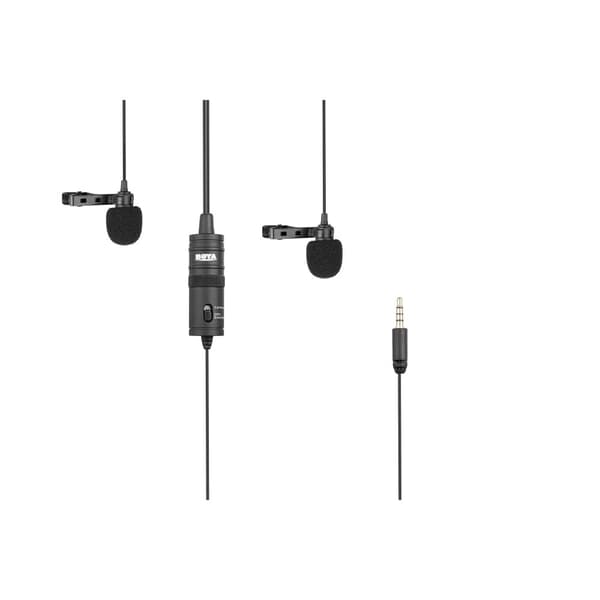 BOYA Mikrofon BY-M1DM Lavalier Dual 3,5mm 4m