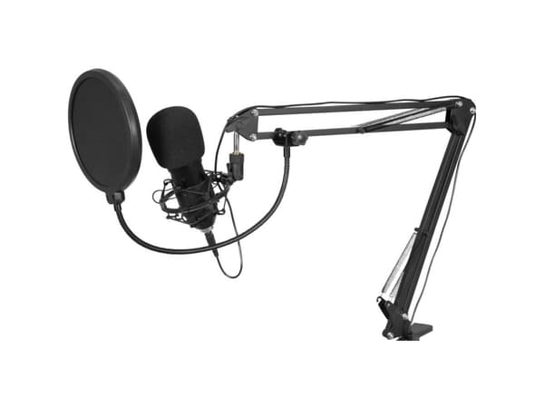 Omnitronic BMS-1C Stand USB Microphone Överföringstyp:Bredband Inkl. spindel, Inkl. kabel, Inkl. stativ