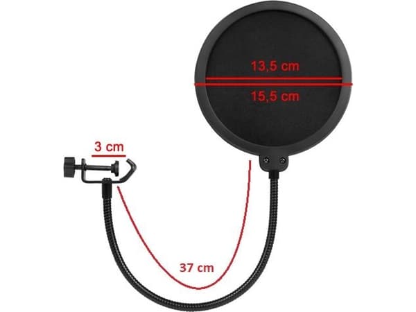 Microphone Puluz Set Microphone 3in1 Usb + Pop Filter + Arm Tripod/Puluz
