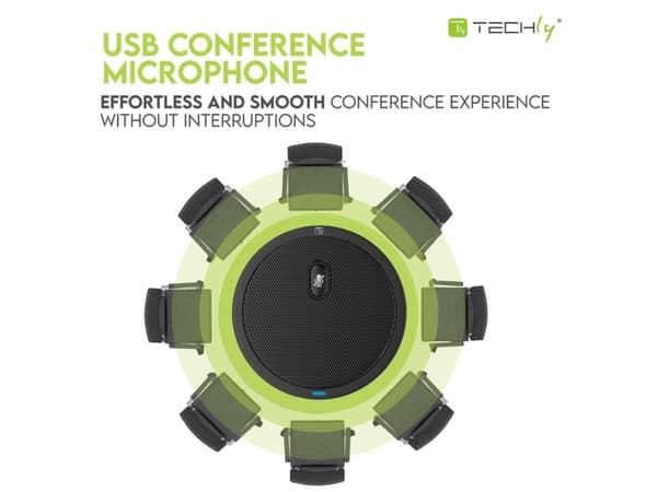 360 USB 2.0 Omnidirectional Conference Microphone with Mute