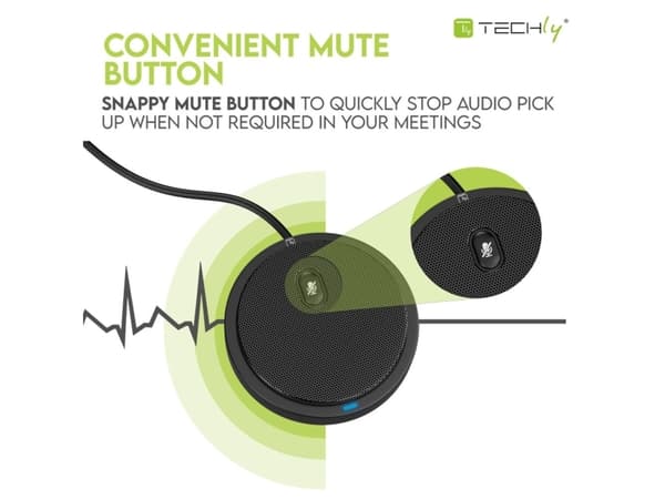 360 USB 2.0 Omnidirectional Conference Microphone with Mute