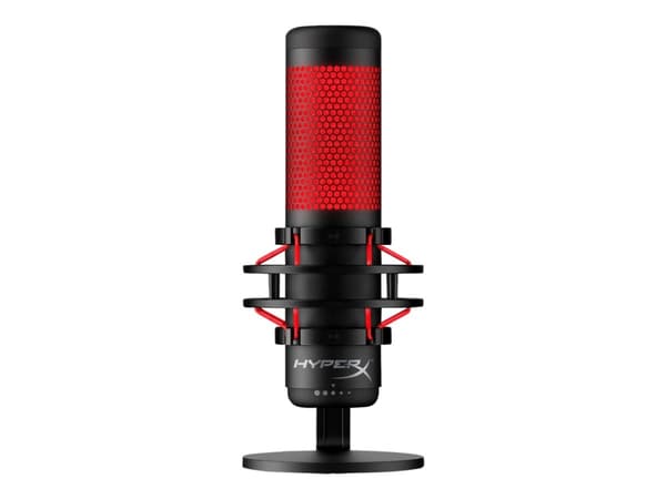 HyperX QuadCast - Mikrofon - USB - rød og sort - for Victus by HP Kannettava tietokone 15, 16; Kannettava tietokone 14, 15, 17; Pavilion x360 kannett