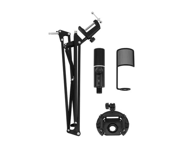 MIC - RGB Mikrofoni incl. Mic-arm - Musta