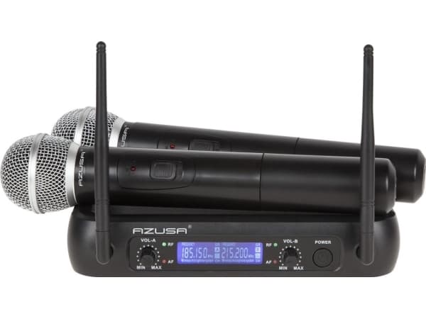 Azusa VHF-mikrofoni 2 kanavaa WR-358LD (2 x käsimikrofoni)