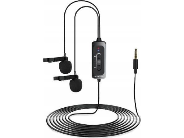 CKMOVA CKMOVA LCM5D mikrofon - dobbel lavalier mikrofon for kameraer og smarttelefoner