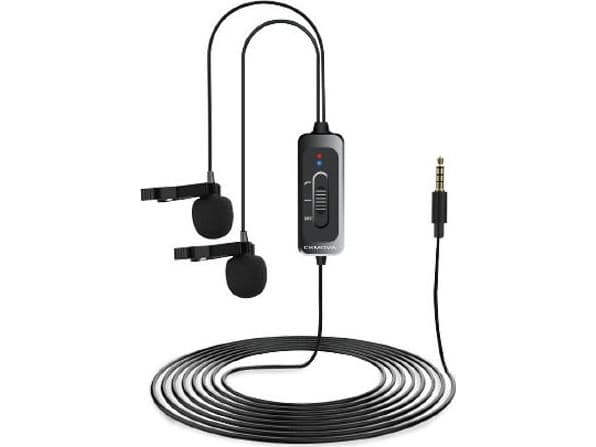 CKMOVA CKMOVA LCM5D mikrofon - dobbel lavalier mikrofon for kameraer og smarttelefoner