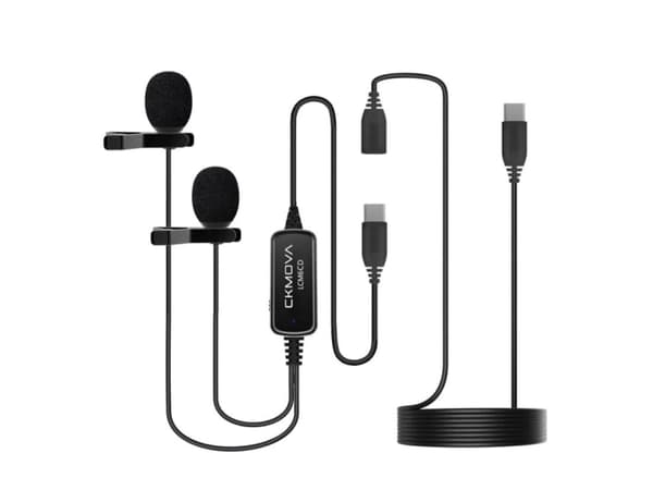 CKMOVA LCM6CD-Dubbelbandet mikrofon på USB C