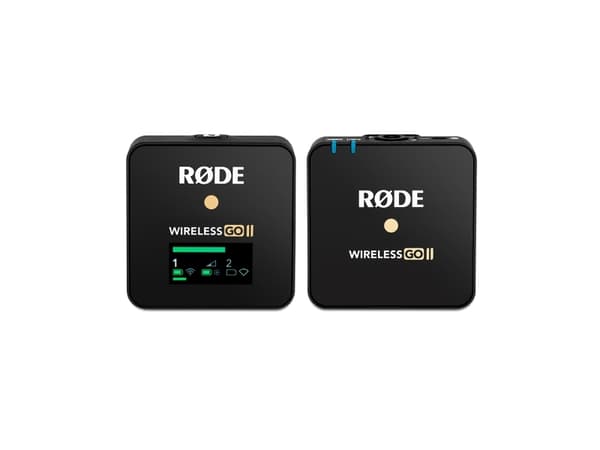 RODE Mikrofoner Trådløs GO II ENKEL Klipsmikrofon Talemikrofon Overføringstype: Kabelfri, USB inkl. veske, inkl. parasoll, inkl. kabel
