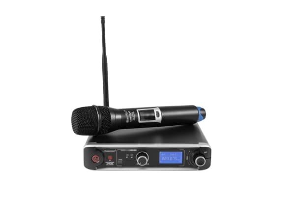 Omnitronic 13063300, Käsimikrofoni, 60 m, Telineasennettava vastaanotin, Metalli, 50 - 18000 Hz, 823 - 832 MHz
