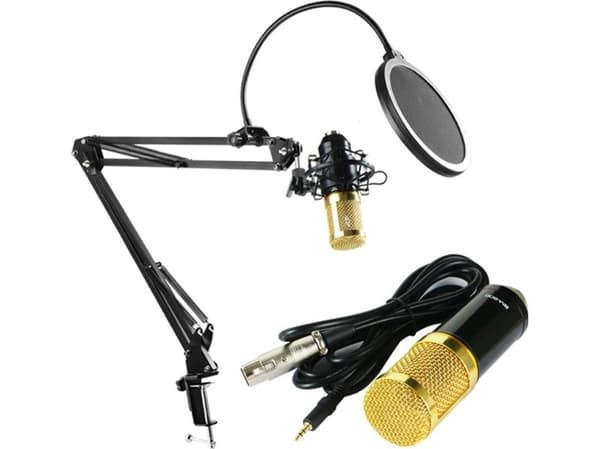 Strado Microphone Studio microphone with mixer, Bluetooth karaoke sound card Sodial V8x Pro KIT universal