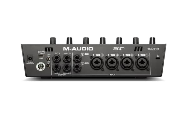 M-AUDIO AIR 192|14, Skrivbord, Svart, Metall, Energiljus, USB, 24-bit/192kHz