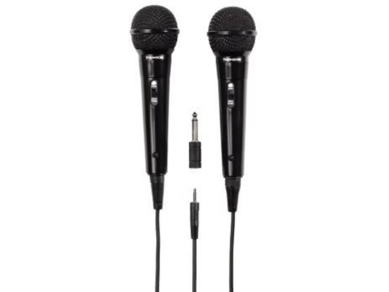 Thomson 131772 2x Dynamic Microphone M135d Twin Pack, Cardioid Characteristic