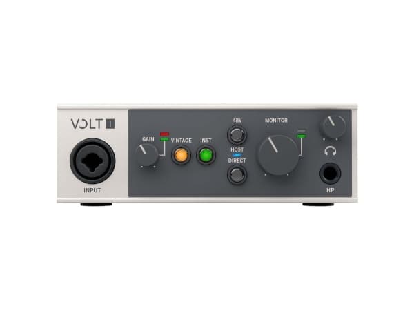 Universal Audio VOLT 1 - USB-inspelningsenhet - 24 Bit / 192 kHz AD/DA-omvandlare - Kompatibel med: PC (Windows 10 64 bit), macOS (10.14 eller senare