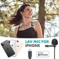 Miniatyrbild 2 av 6: Lavalier Wired Omnidirectional Lightning Clip On Mikrofoner - Svart