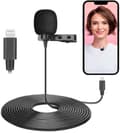Miniatyrbild 1 av 6: Lavalier Wired Omnidirectional Lightning Clip On Mikrofoner - Svart