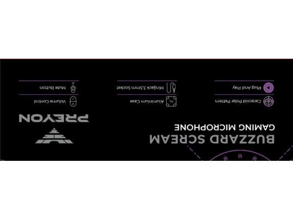 PREYON Buzzard Scream kondensatorinis mikrofonas|USB