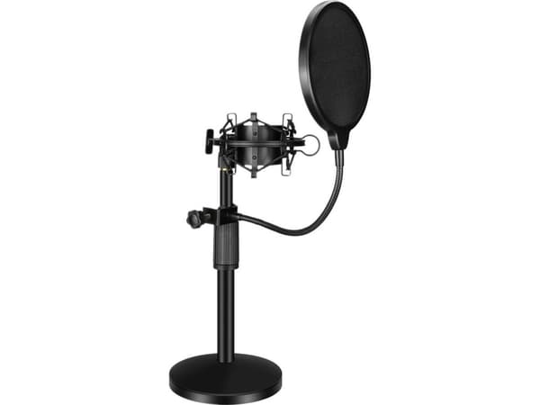 Moza mikrofonsett: bordstativ, popfilter, antivibrasjonspose MKIT-STAND