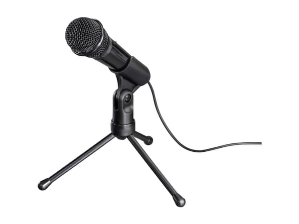 Hama MIC-P35 Allround, 50 - 16000 Hz, 2200 O, Énveis, Sort, 2,5 m, 150 g