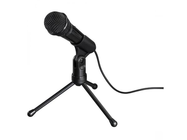 Hama MIC-P35 Allround, 50 - 16000 Hz, 2200 O, Énveis, Sort, 2,5 m, 150 g