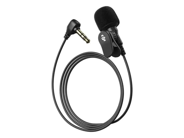DJI 6941565971340, Halsmikrofon/knapphålsmikrofon, trådbunden, 3,5 mm (1/8"), svart, DJI Mic 2, DJI Mic, 3,5 mm jack